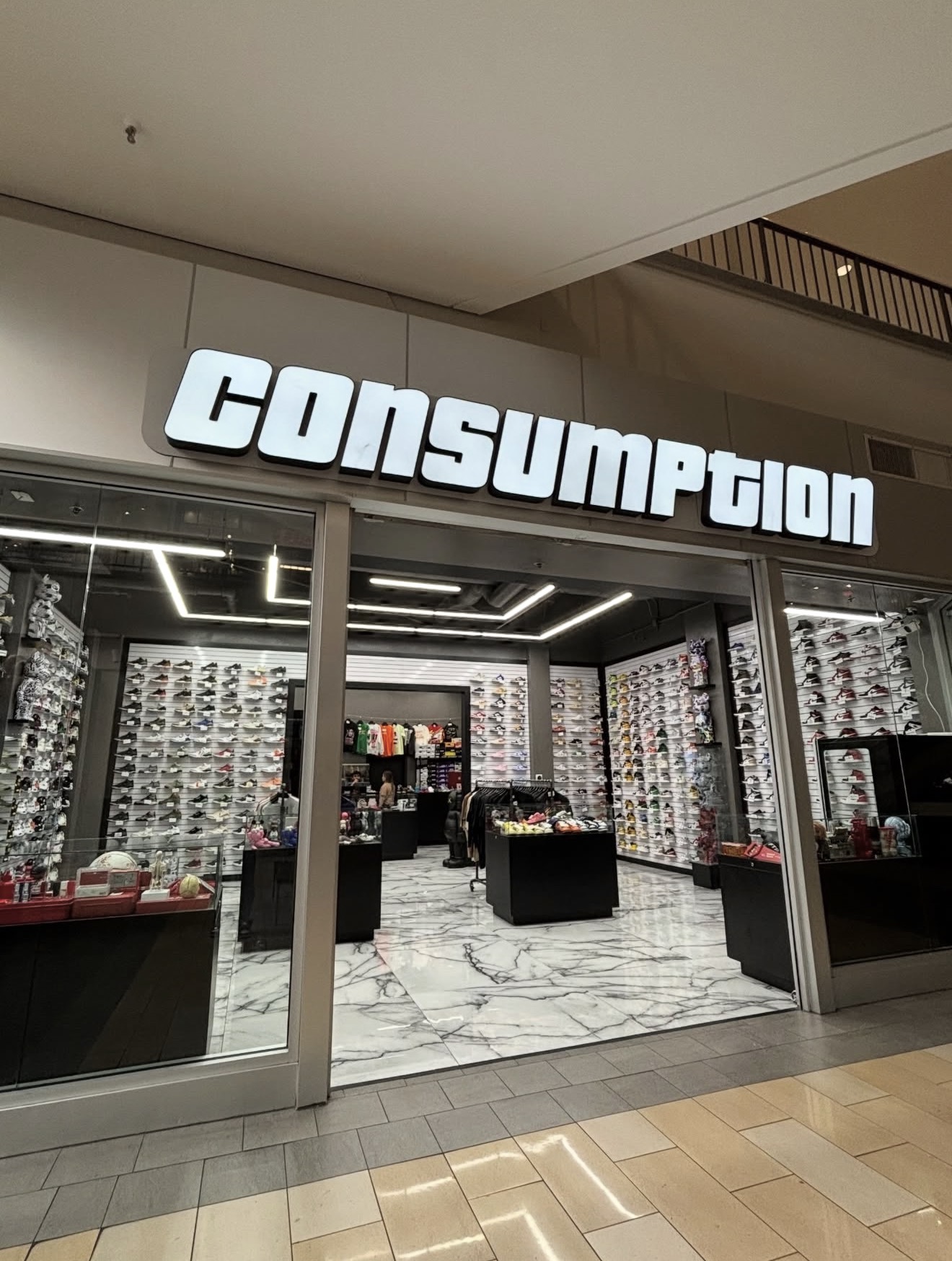 Completed Consumption storefront at Coronado Center
